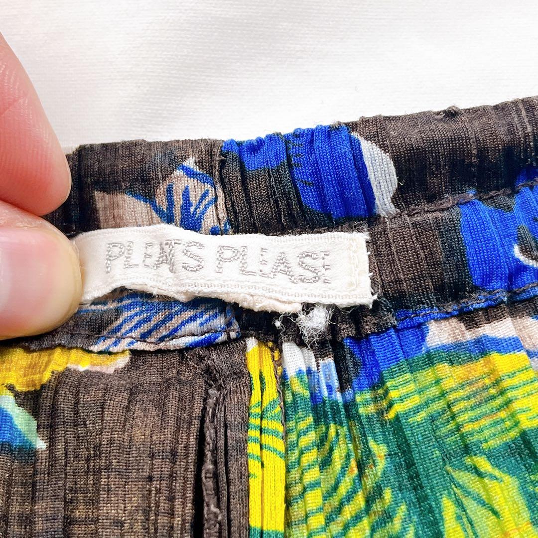 美品✨プリーツプリーズ 花柄 フラワー パンツ ズボン スラックス