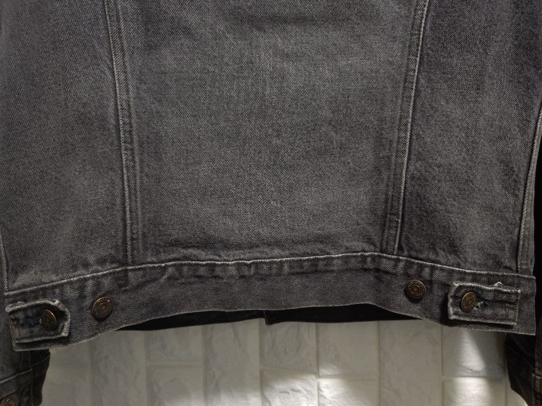 80s★USA製リーバイス★70506先染めブラックデニムジャケット黒42R極上