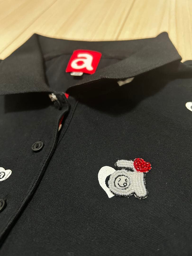 極美品 アルチビオ ゴルフウェア ワンピース ハート柄 ネイビー 38 Mサイズ