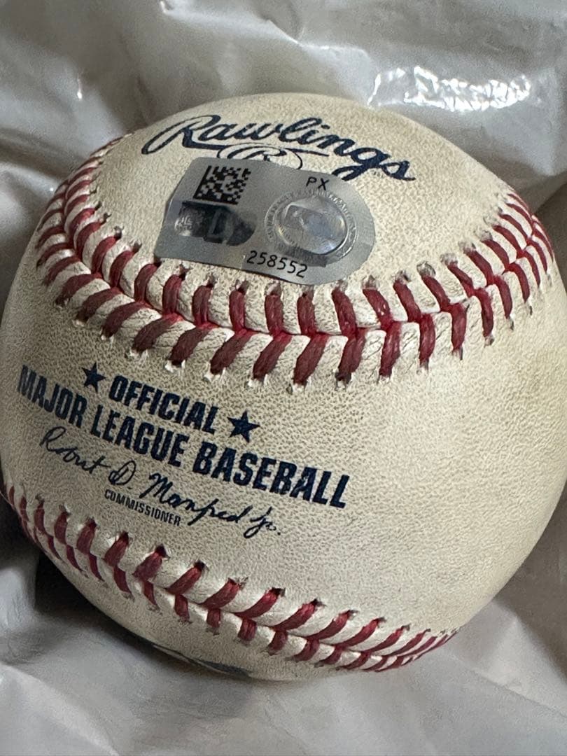 2025年 ドジャース戦 実使用球　キケ ヘルナンデス　ゴア　空振り