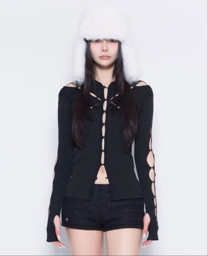 雫*様 S knit fit tops single petal