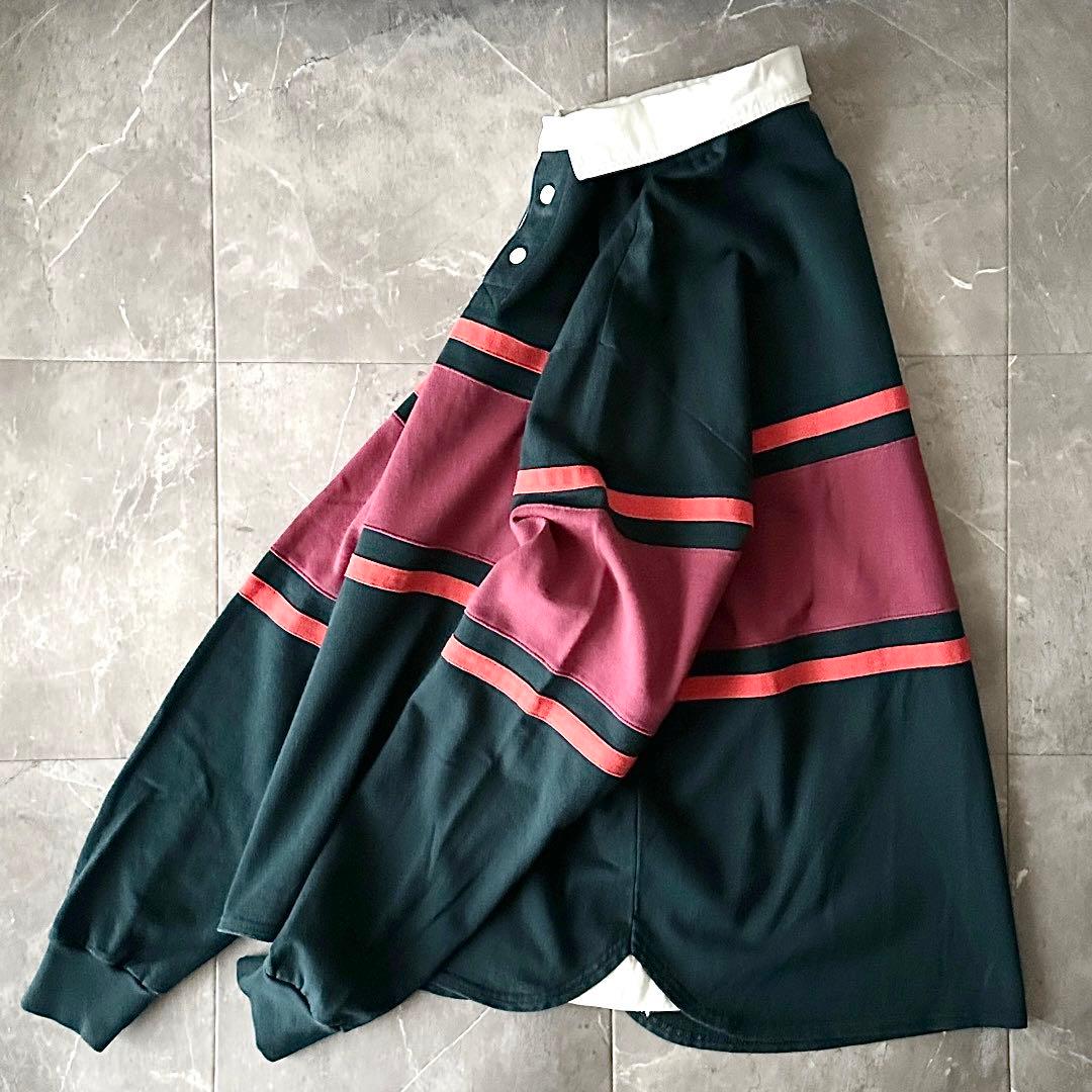 DESCENDANT PUBA POLO LS ラガーシャツ サイズM オレンジ