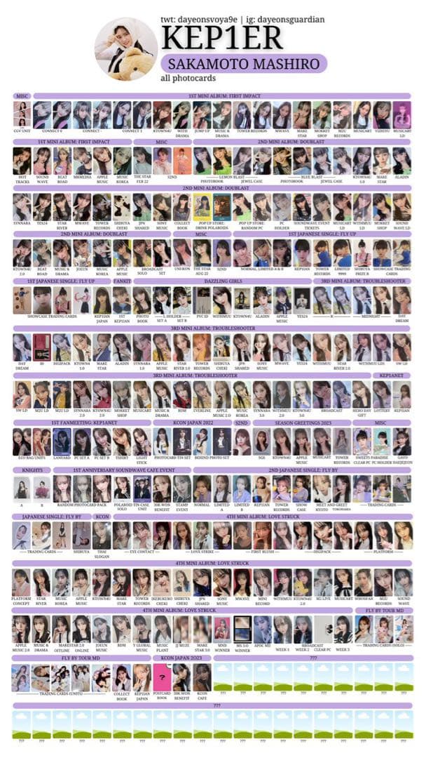 kep1er 坂本ましろ トレカまとめ売り