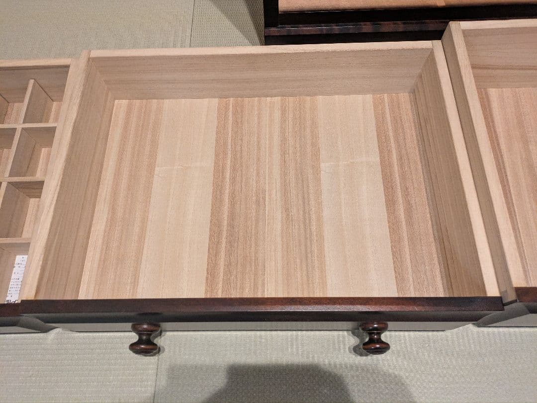 【北海道民芸家具】北民 チェスト タンス 5段 整理箪笥 無垢材 和モダン 虎斑