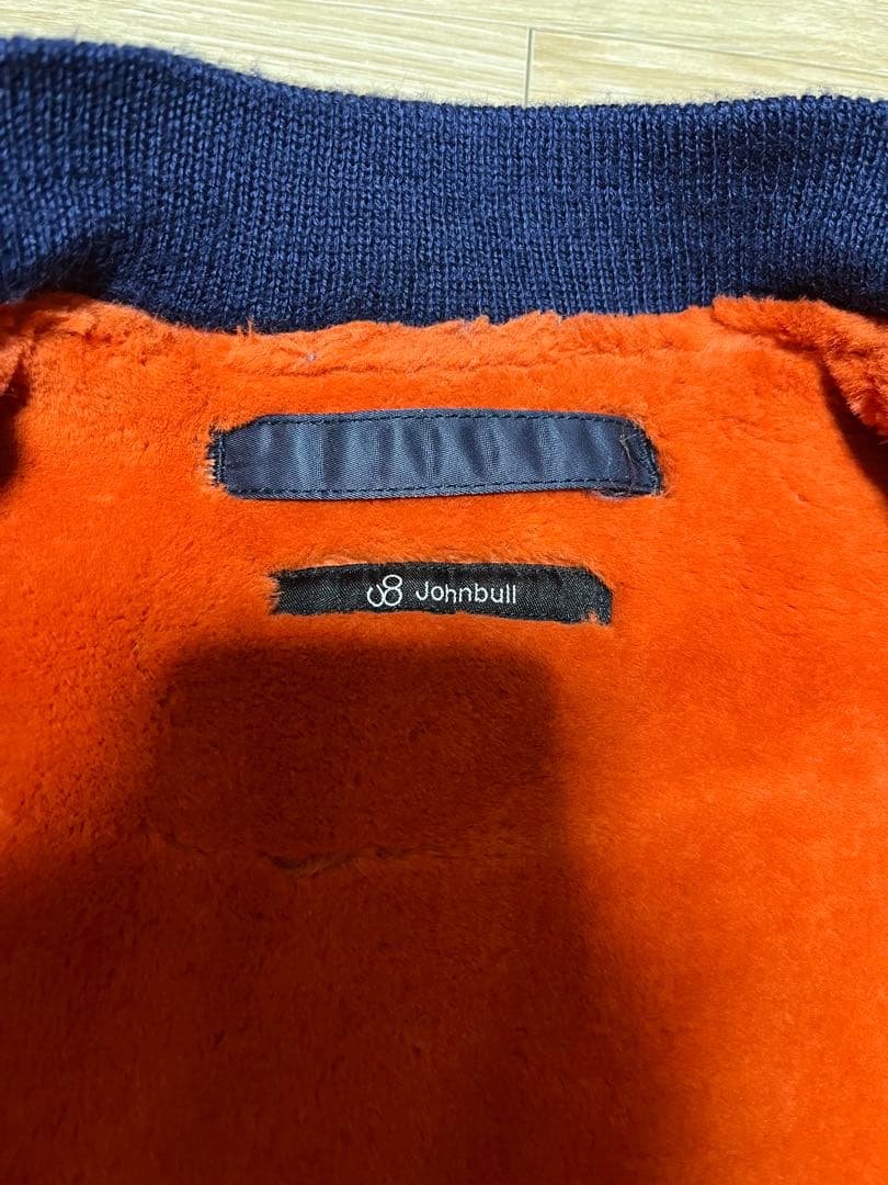 John bull ジョンブル　MA-1 ネイビー　紺　ボア　オレンジ　メンズ