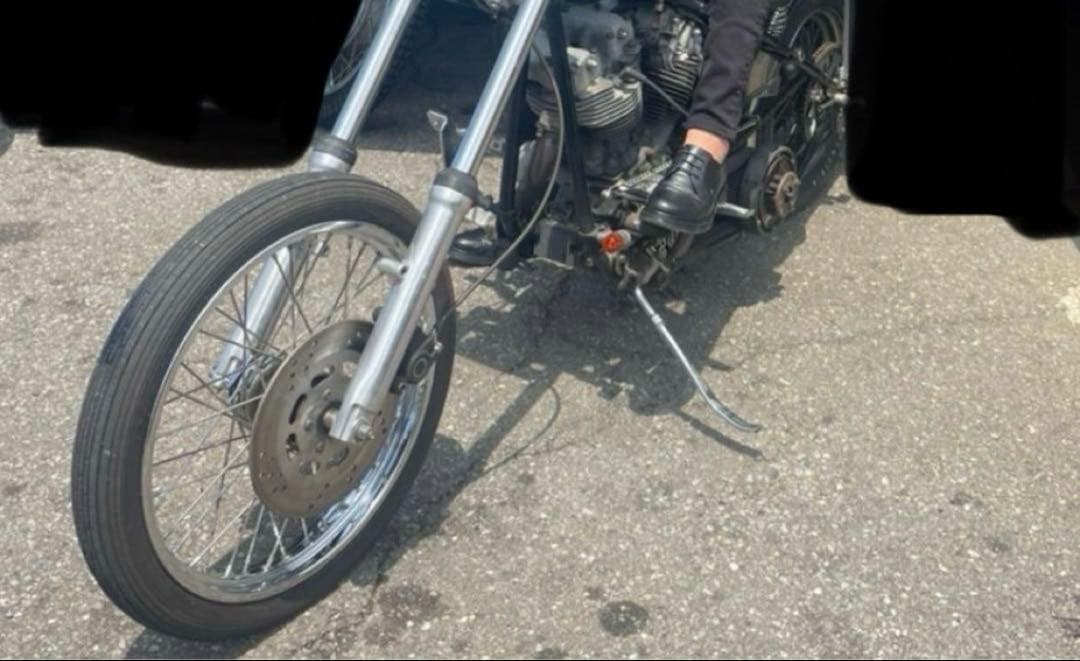 フロントホイール　21インチ　ディスク付き　ハーレー　ショベル　エボ