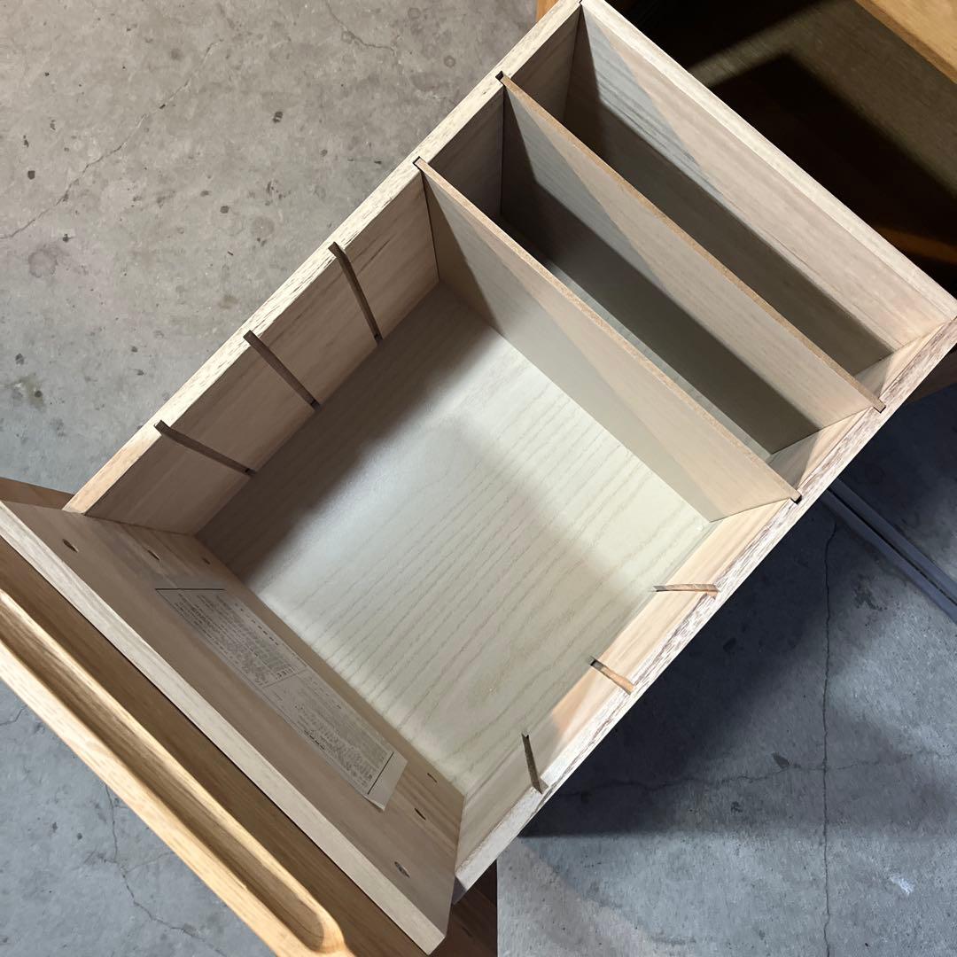 無印★無垢材デスク・オーク材・デスクキャビネットセット