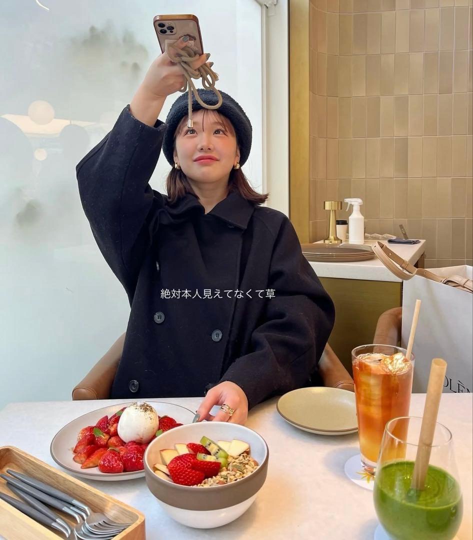 Happyjohn 黒チェスターコート