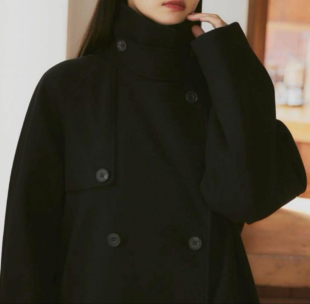 Happyjohn 黒チェスターコート