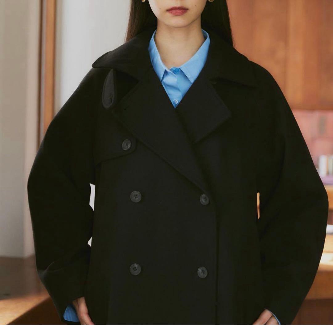 Happyjohn 黒チェスターコート