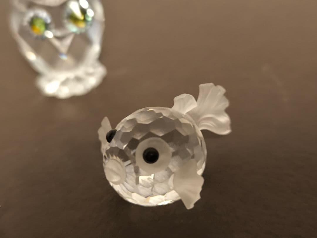 Swarovski スワロフスキーハリネズミ てんとう虫 フクロウ 自転車 ふぐ