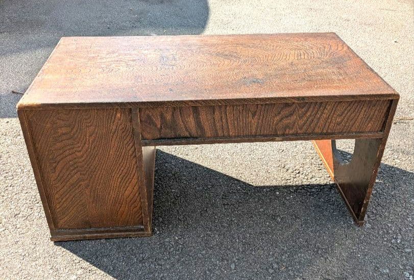 木製文机　引き出し付き　ヴィンテージ　昭和レトロ