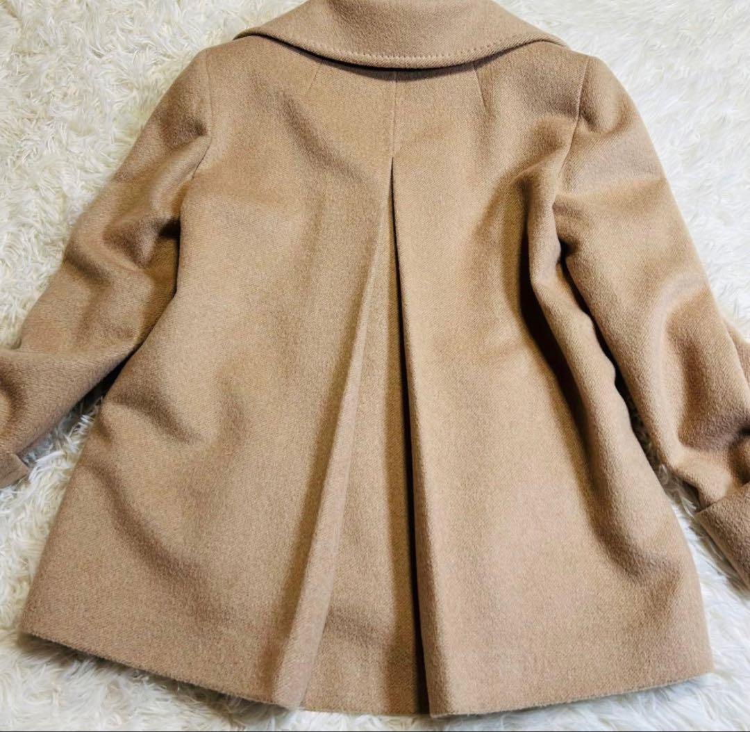 Max Mara 白タグ　ショートコート キャメル混