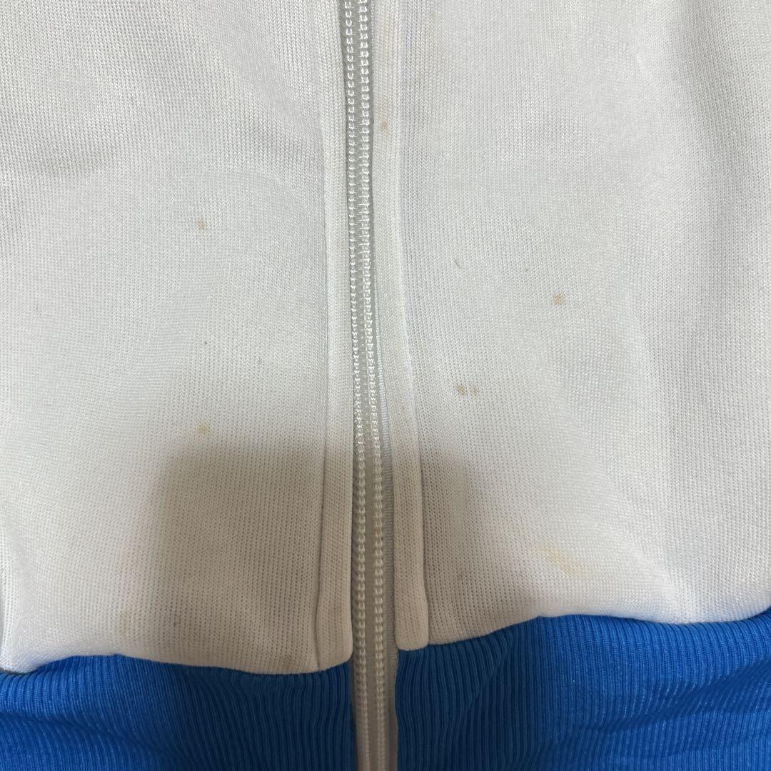 90s あのちゃん アディダス 刺繍トラックジャケットadidas XL 青　白