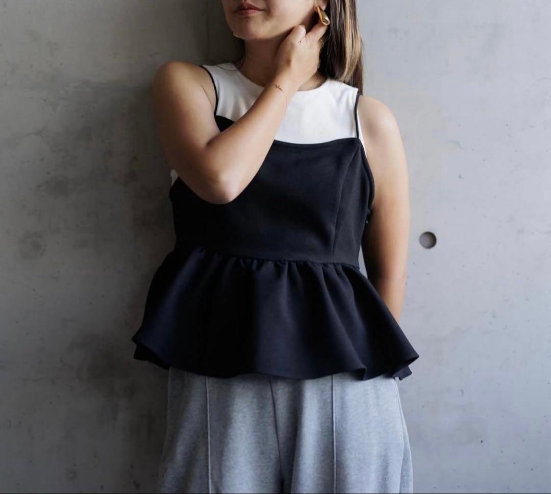 t.japan フリルビスチェ　ブラック