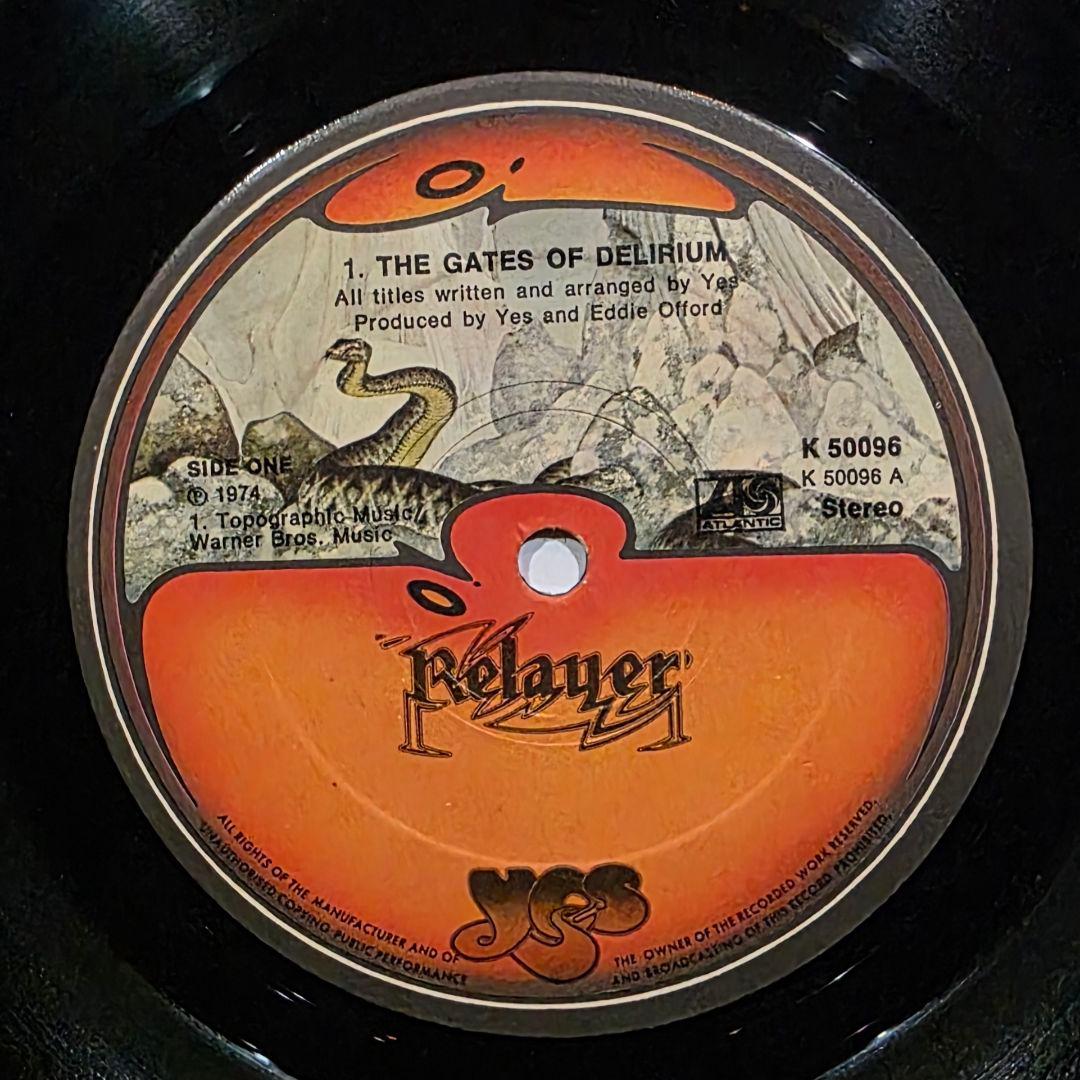 イエス YES 「Relayer」 UK初期 Peckoカット 英国製ジャケット