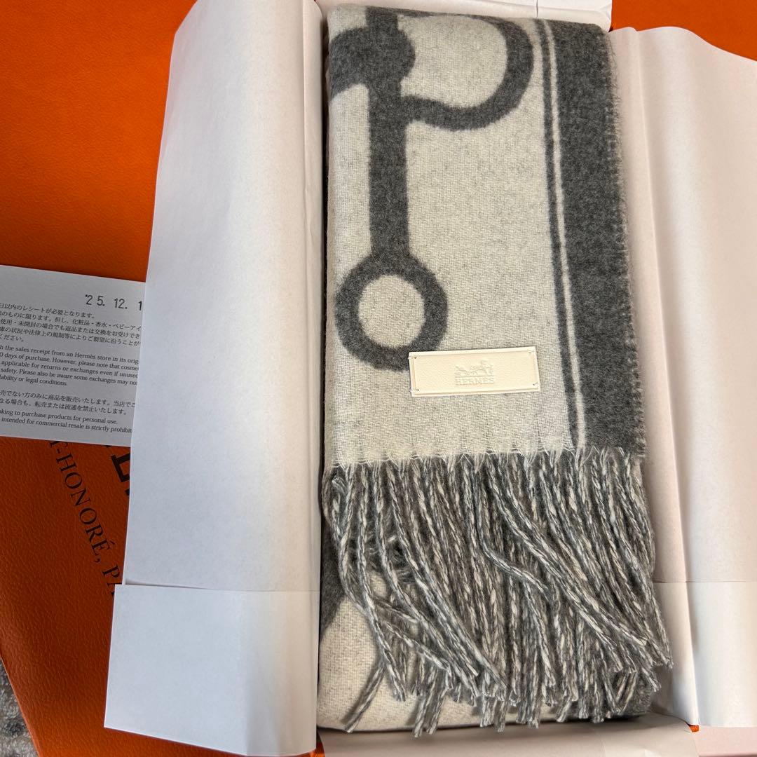 Nine　エルメス　カシミヤ　マフラー 《モール》　新品未使用