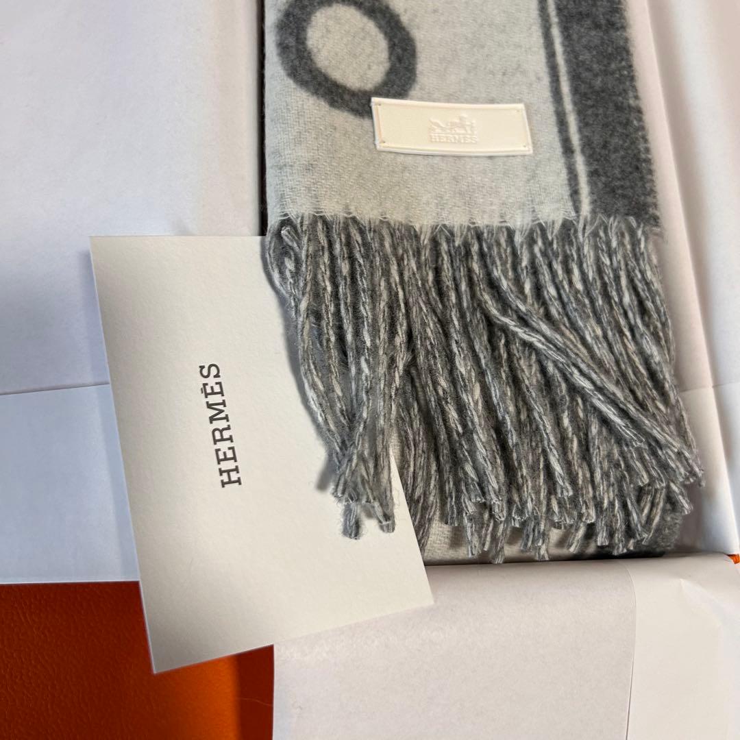 Nine　エルメス　カシミヤ　マフラー 《モール》　新品未使用