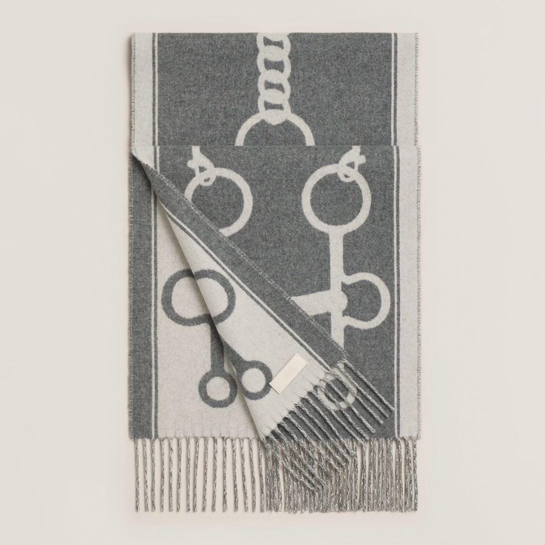 Nine　エルメス　カシミヤ　マフラー 《モール》　新品未使用