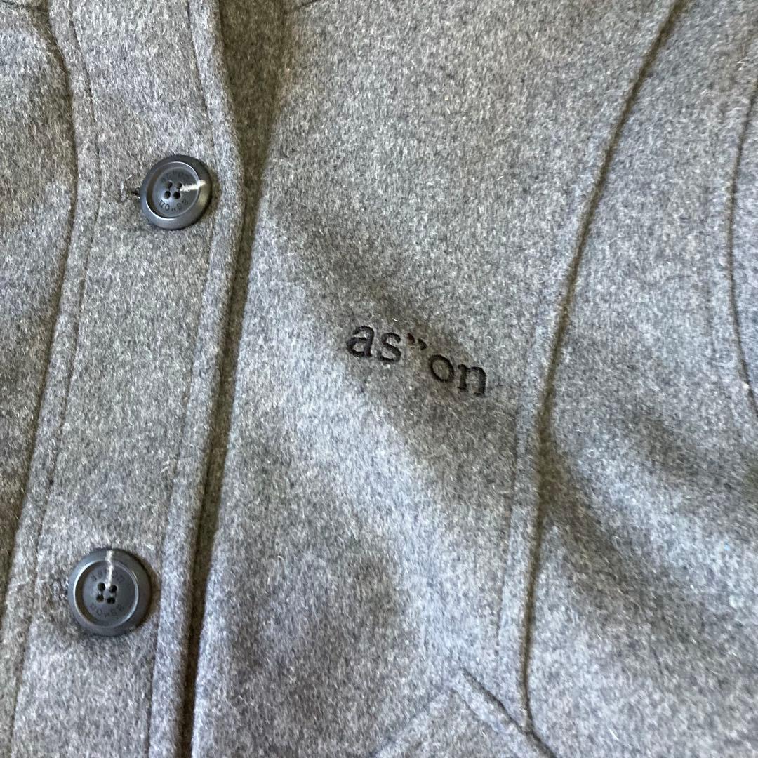 ASON as”on ダンボ ウールジャケット グレー