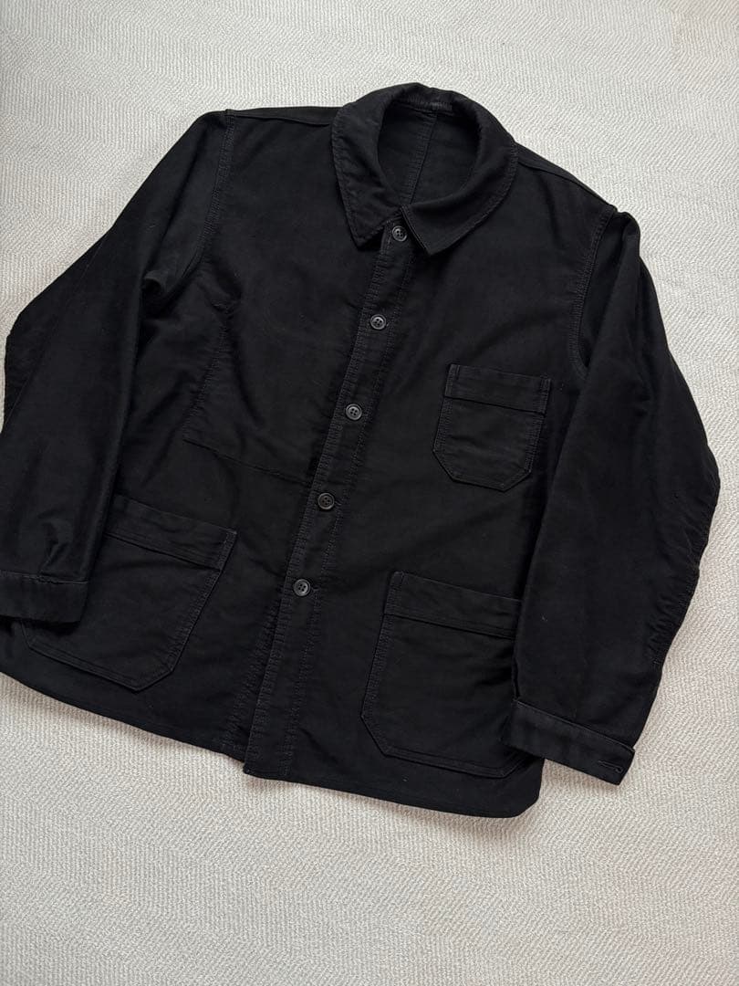 ブラックモールスキンSuper Durableブラック 50s フレンチワーク