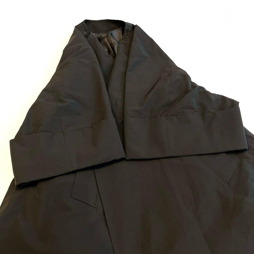 cygne シーニュ　Aラインボリュームフレアコート 黒　スプリングコート