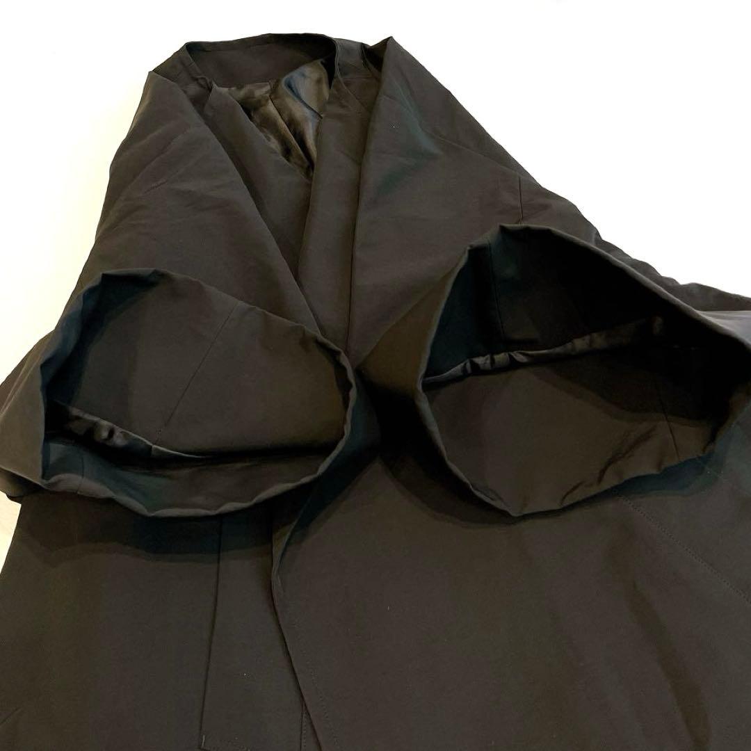 cygne シーニュ　Aラインボリュームフレアコート 黒　スプリングコート