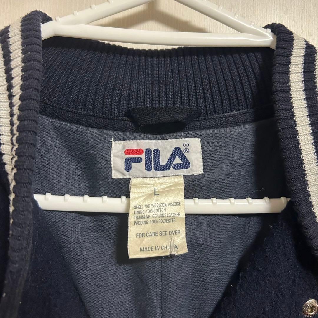FILA スタジャン L ネイビー