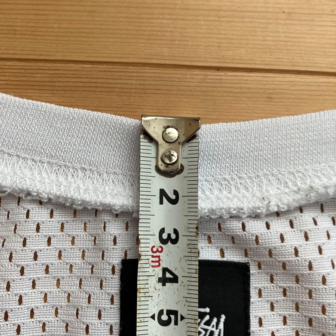 未使用並　ステューシー　メッシュ　タンクトップ　ゲームシャツ　デカロゴ　XL