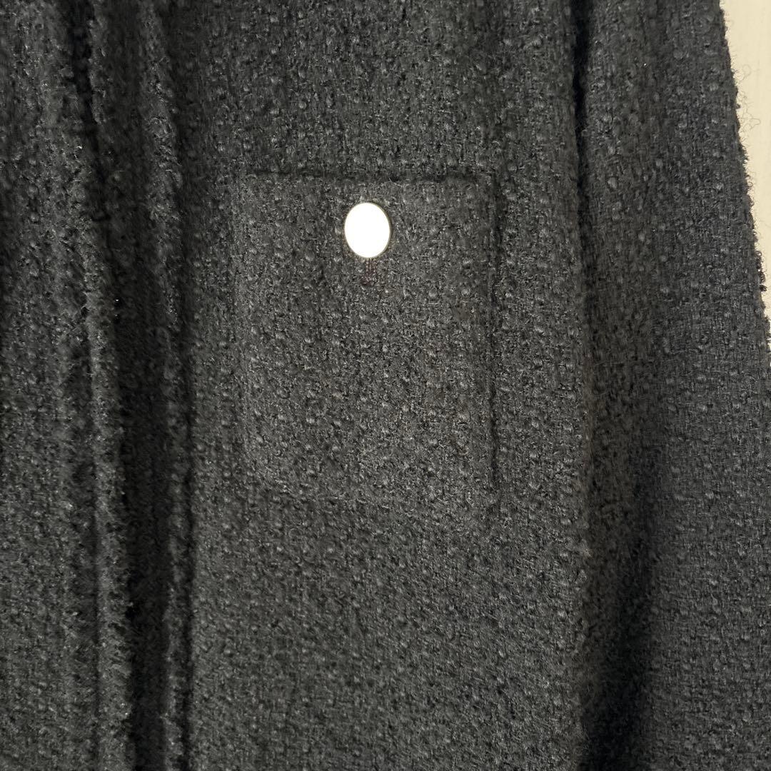 RIVE DROITE ツイードフリンジジャケット ブラック セレモニー