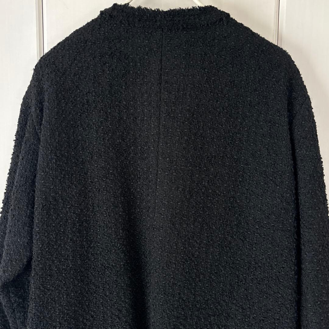 RIVE DROITE ツイードフリンジジャケット ブラック セレモニー