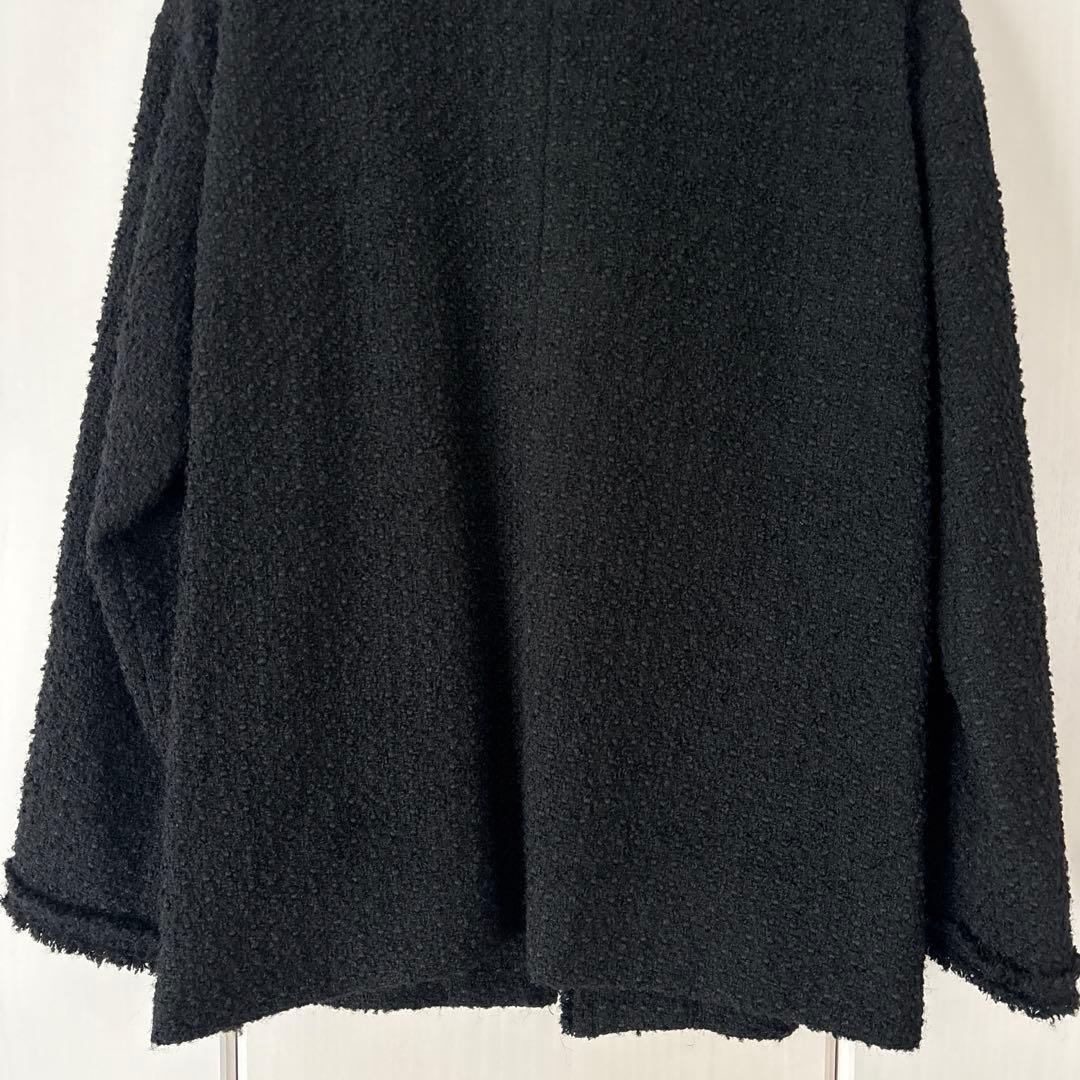 RIVE DROITE ツイードフリンジジャケット ブラック セレモニー