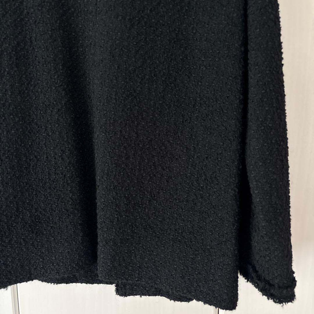 RIVE DROITE ツイードフリンジジャケット ブラック セレモニー