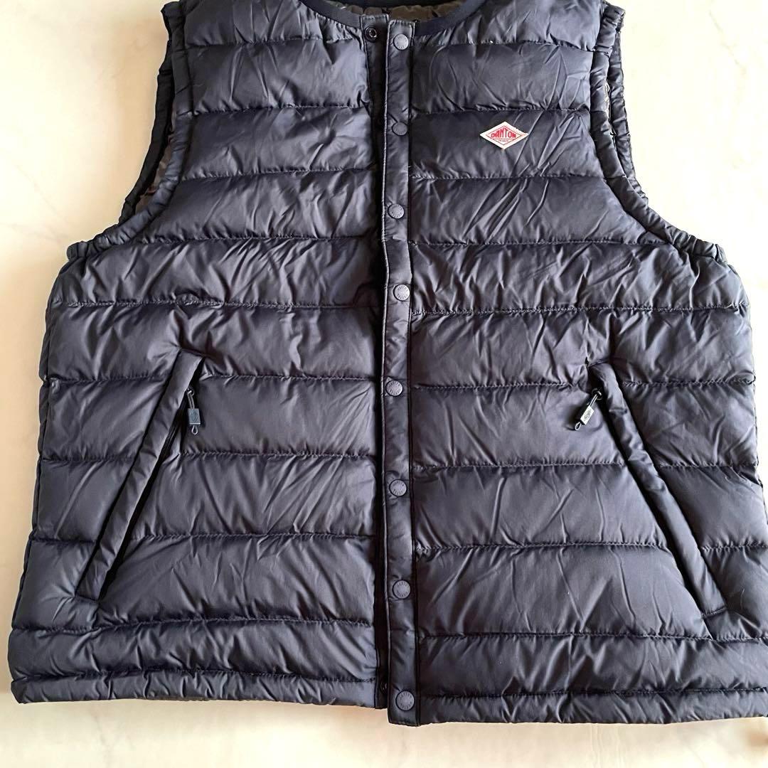 DANTON ダントン　ダウンベスト　Sサイズ　ネイビー