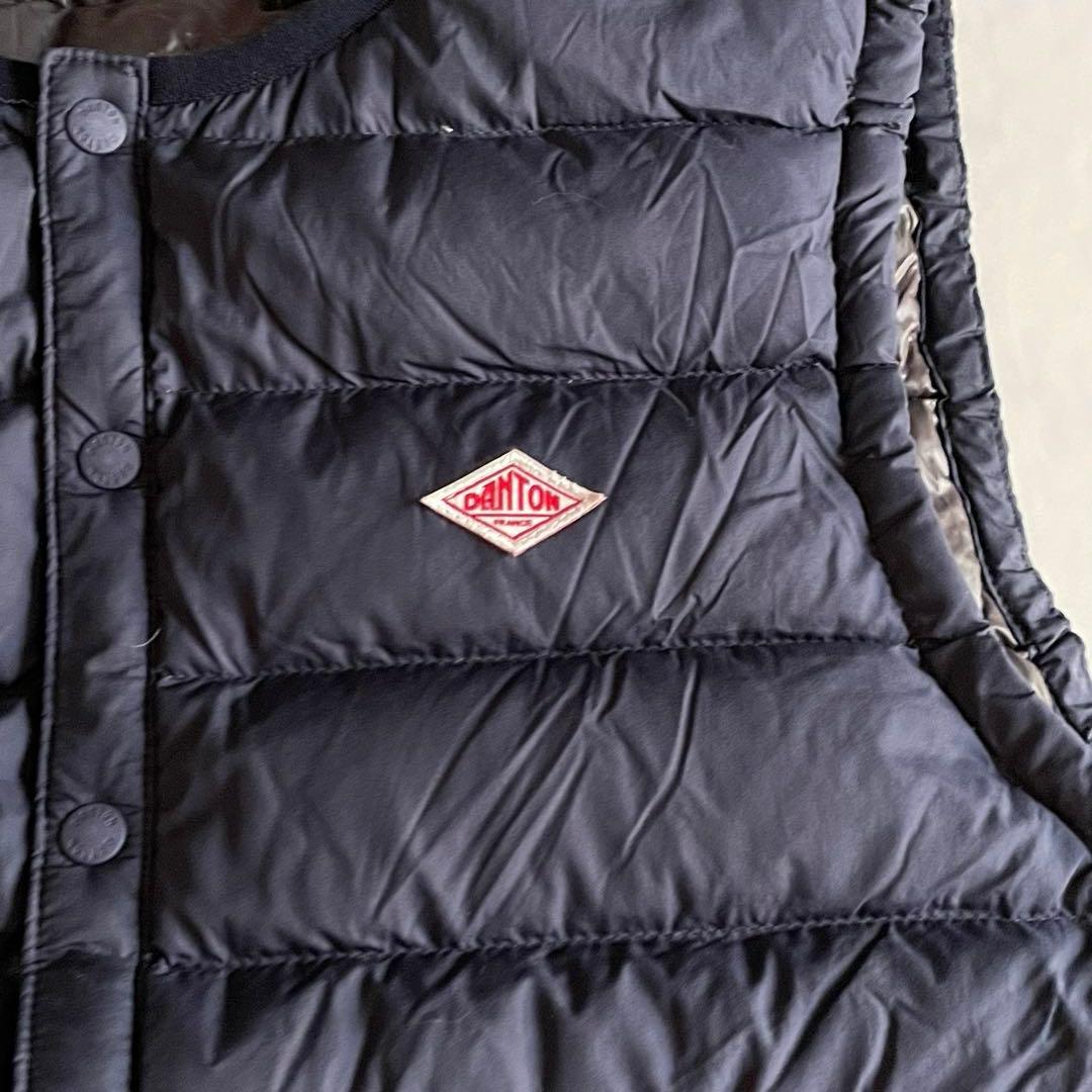 DANTON ダントン　ダウンベスト　Sサイズ　ネイビー