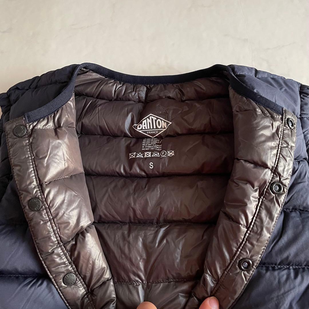 DANTON ダントン　ダウンベスト　Sサイズ　ネイビー