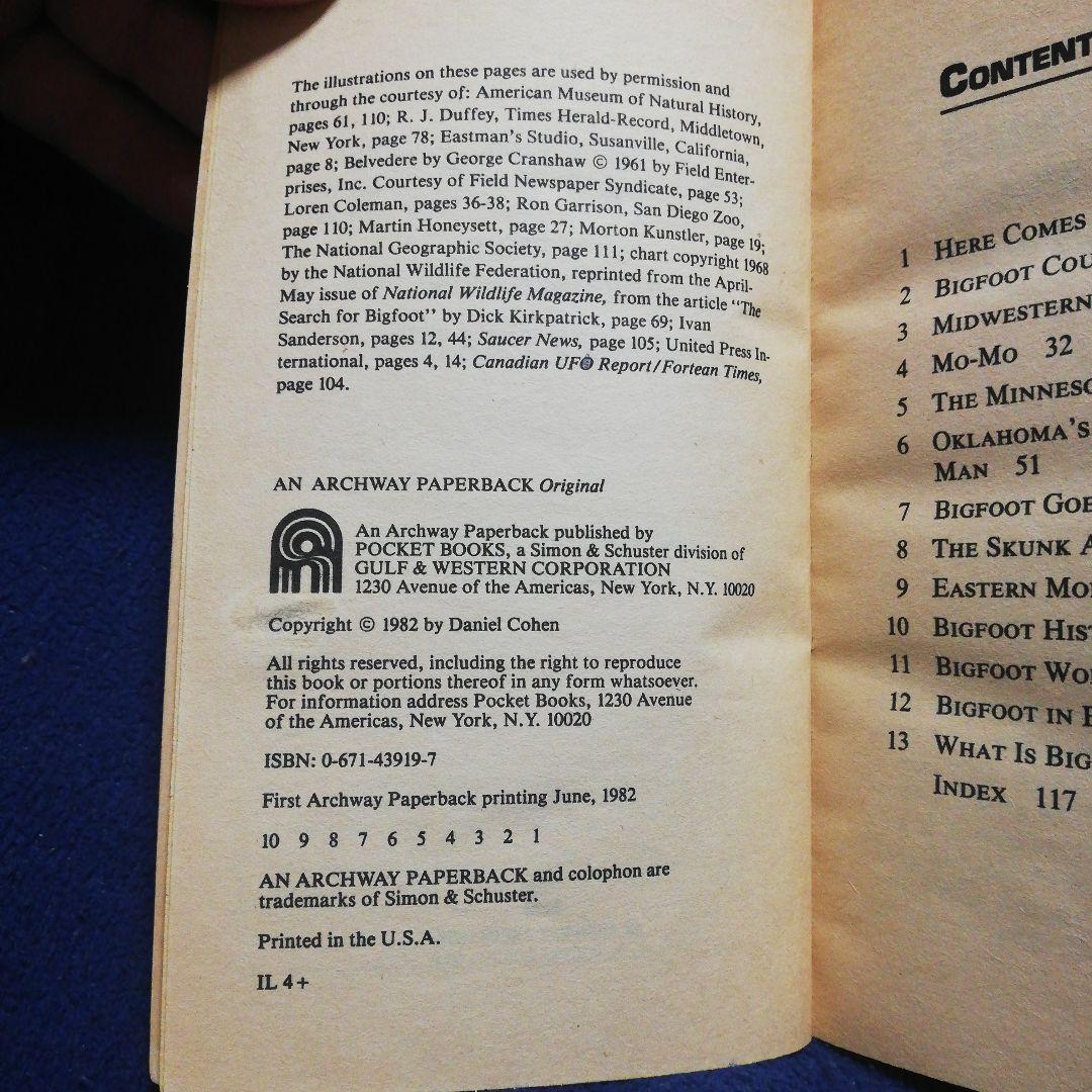 洋書 BIGFOOT: AMERICA'S #1 MONSTER by Cohen