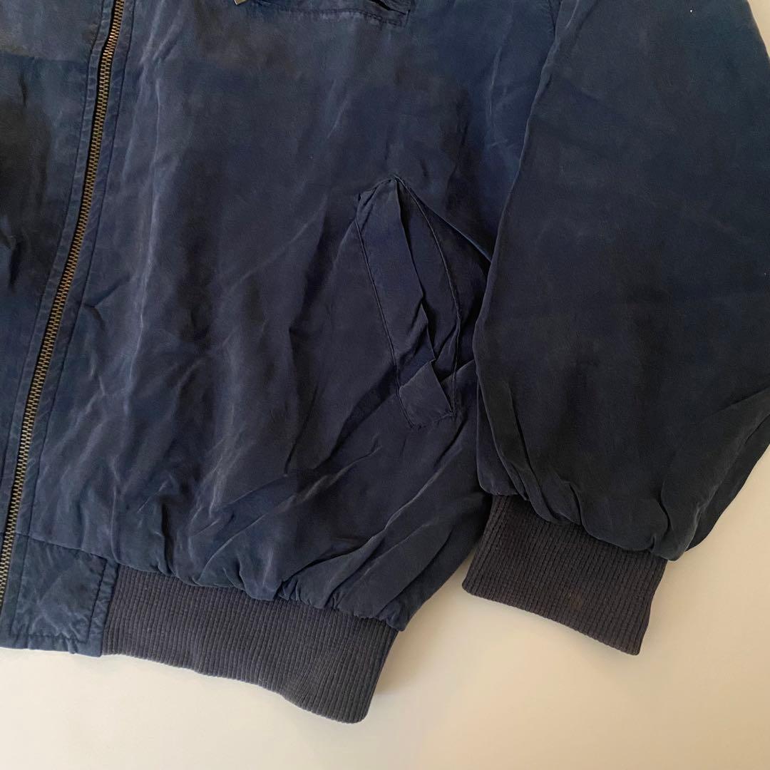 80s GIORGIO ARMANI MA-1 ブルゾン ジャンパー 刺繍