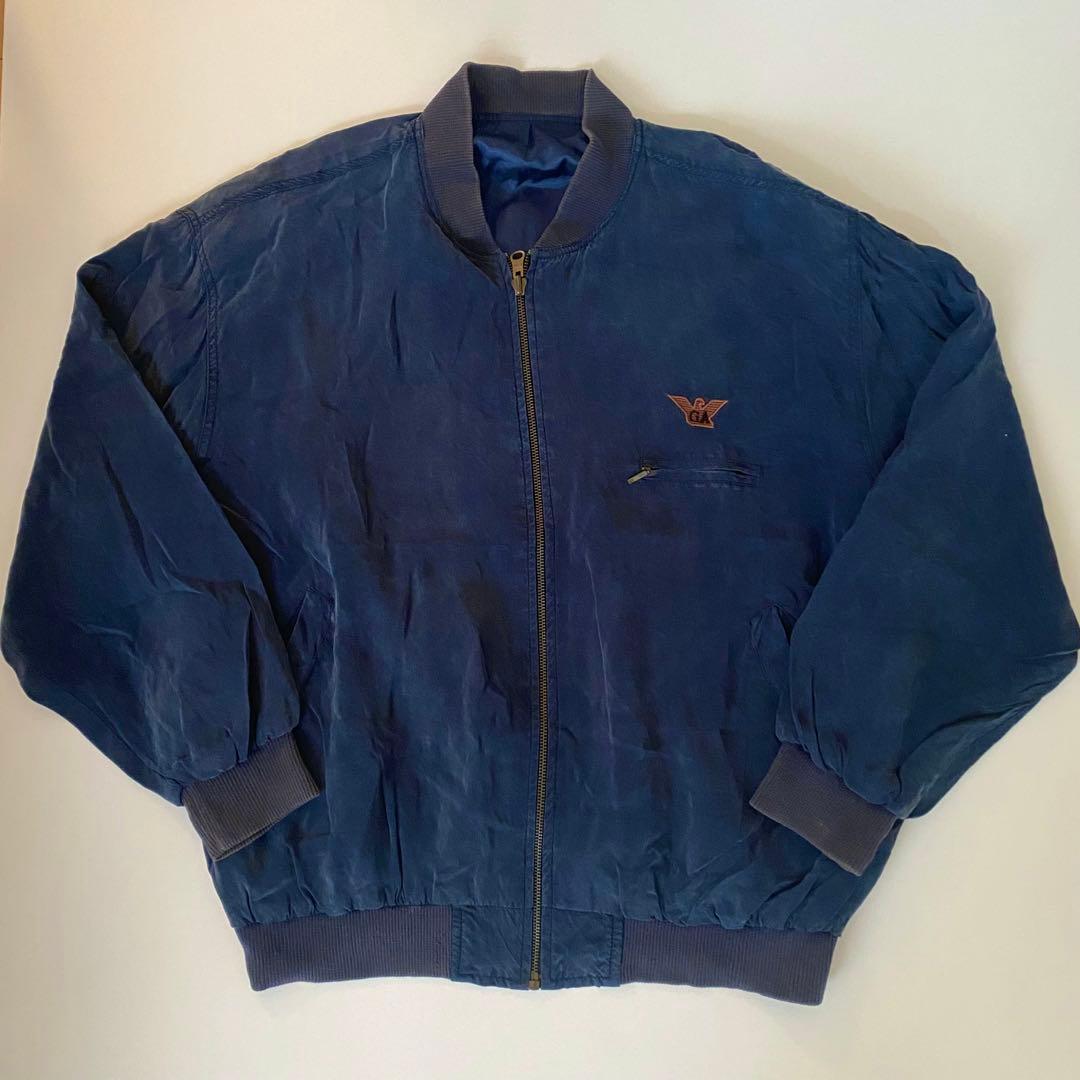 80s GIORGIO ARMANI MA-1 ブルゾン ジャンパー 刺繍