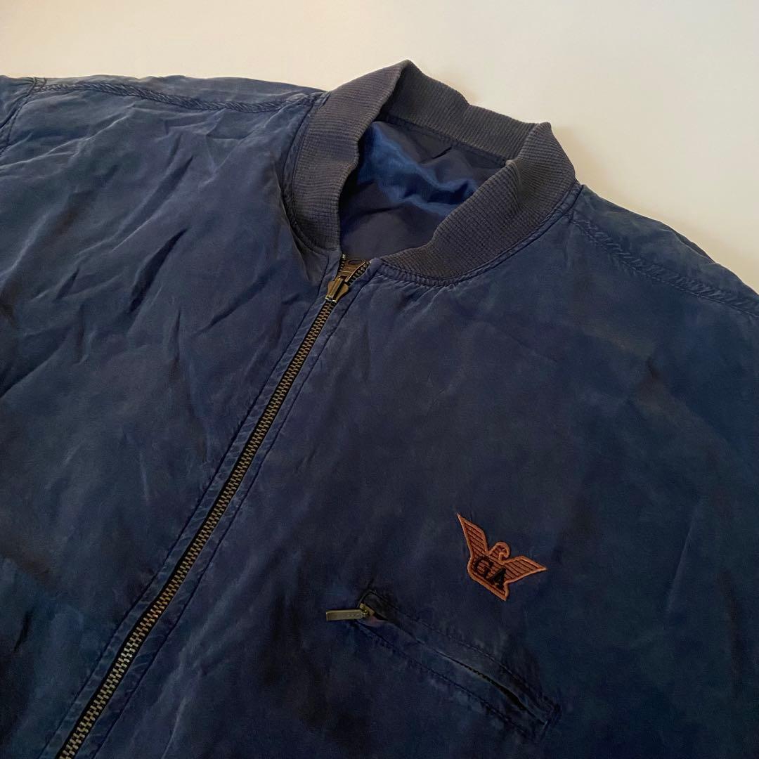 80s GIORGIO ARMANI MA-1 ブルゾン ジャンパー 刺繍