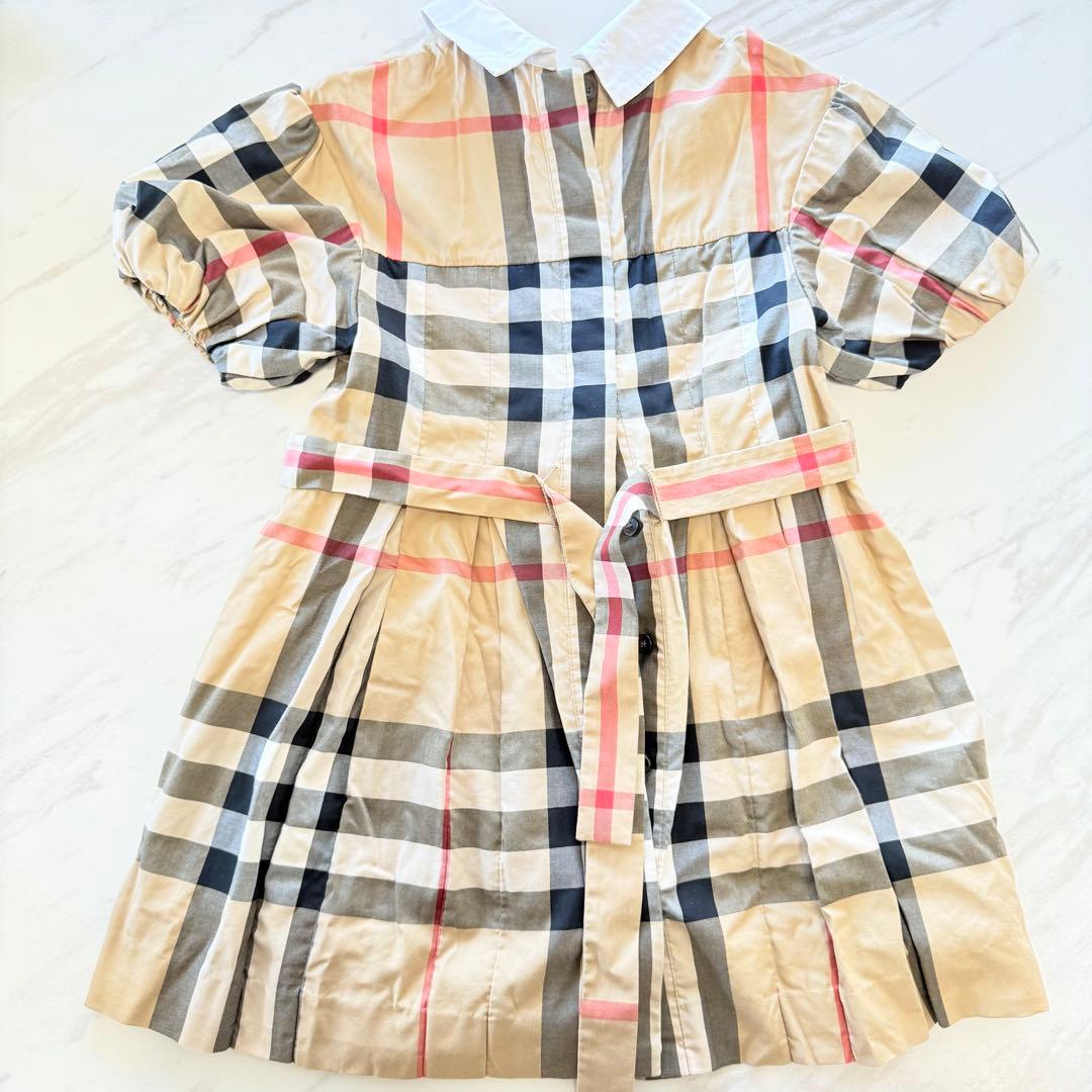 BURBERRY バーバリー 半袖 ワンピ 116cm チェック ベルト付き