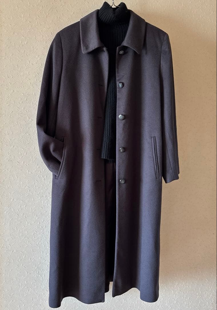 新品◆カシミヤ100% ステンカラーロングコート カシミヤコート