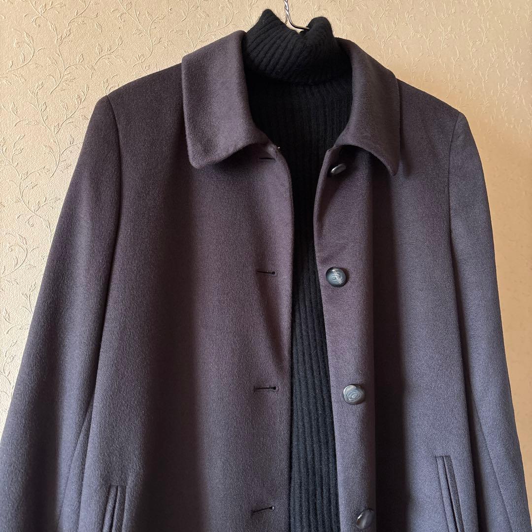 新品◆カシミヤ100% ステンカラーロングコート カシミヤコート