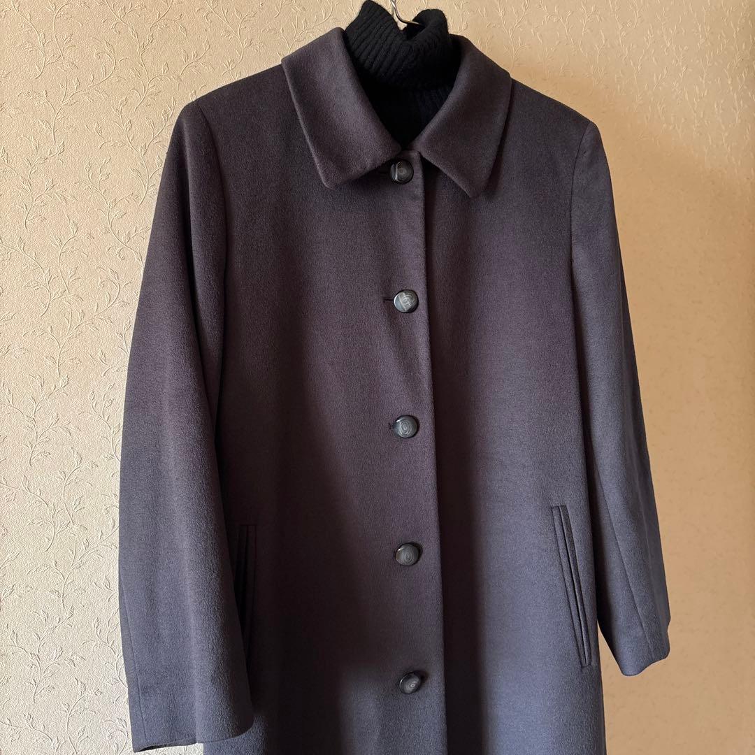 新品◆カシミヤ100% ステンカラーロングコート カシミヤコート