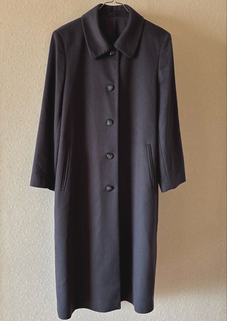 新品◆カシミヤ100% ステンカラーロングコート カシミヤコート