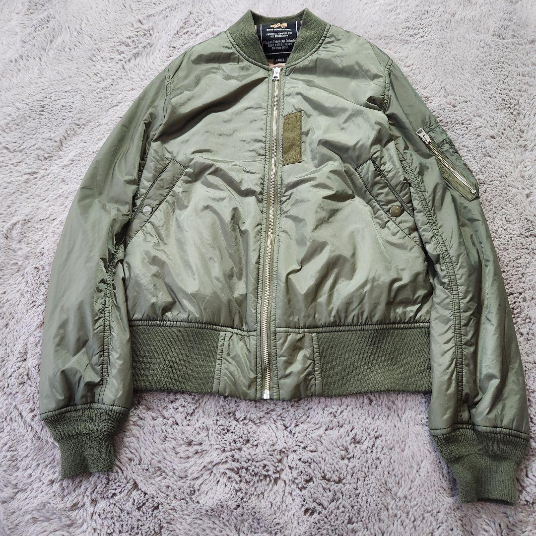 【美品】 アルファインダストリー MA-1 フライトジャケット プリマロフト