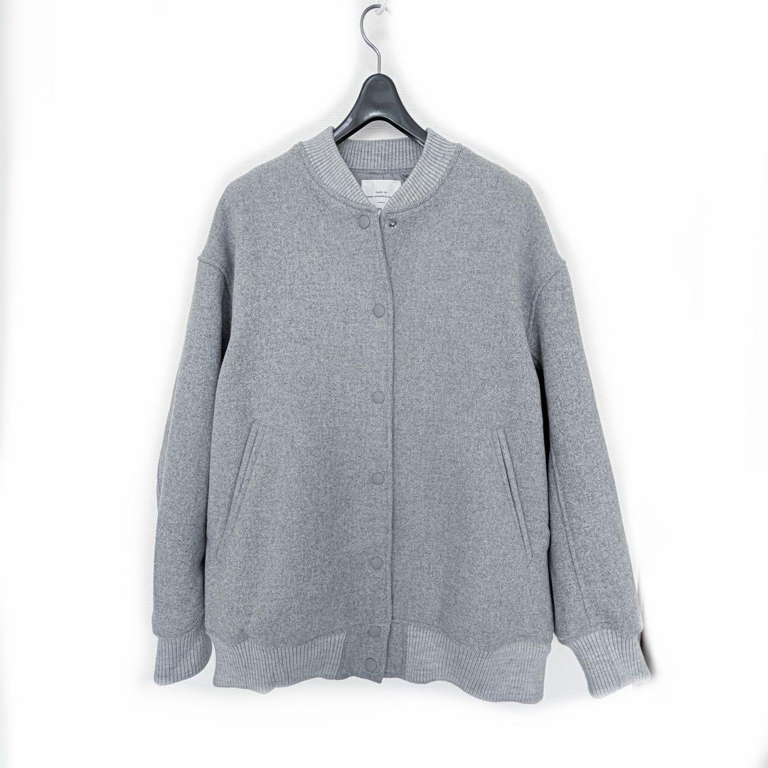 ★美品★SHIPS any バーシティジャケット スタジャン グレー