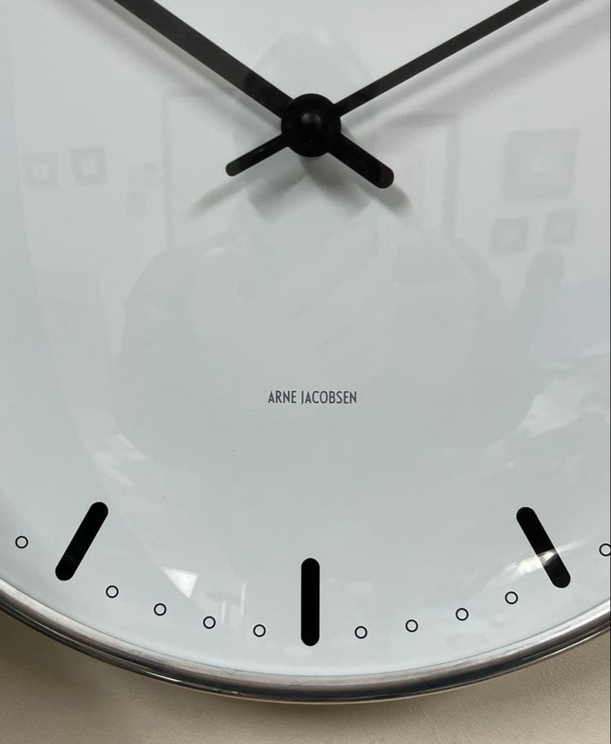 Arne Jacobsen アルネヤコブセン 壁時計 29cm【ジャンク品】