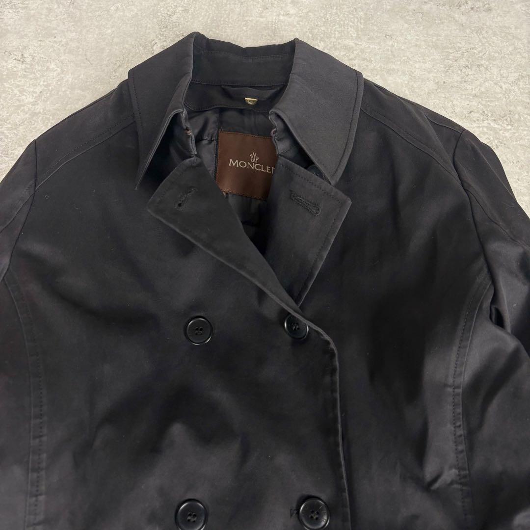 【希少・茶タグ】モンクレール ダブルブレスト トレンチ ダウンコート サイズ2