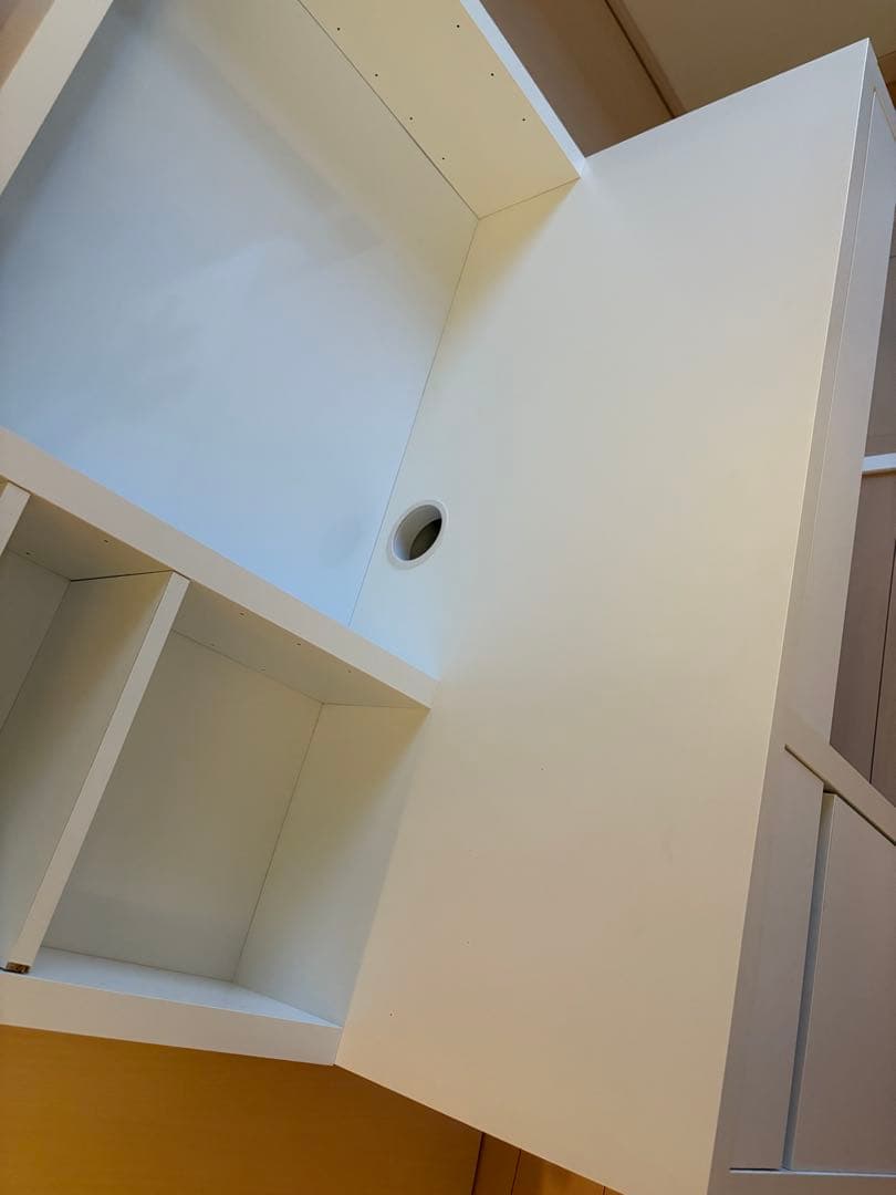 IKEA 勉強机　ホワイトデスク 収納付き